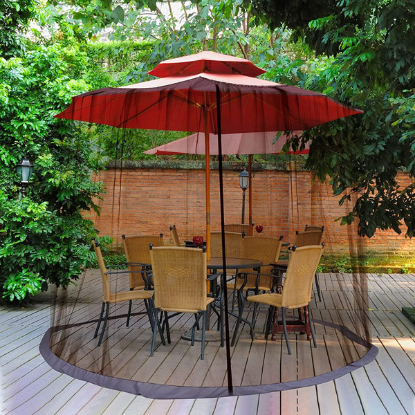 Bruce Shark Outdoor Patio Umbrella Mosquito Netting Wayfair Canada